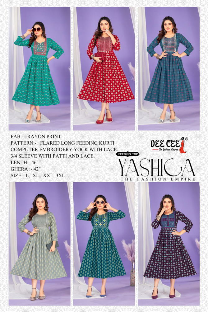 Yashica By Deecee Rayon Printed Kurtis Wholesale Shop In Surat